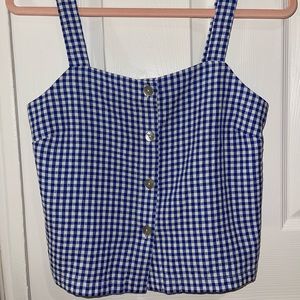 Blue MANGO sleeveless top. Small size.